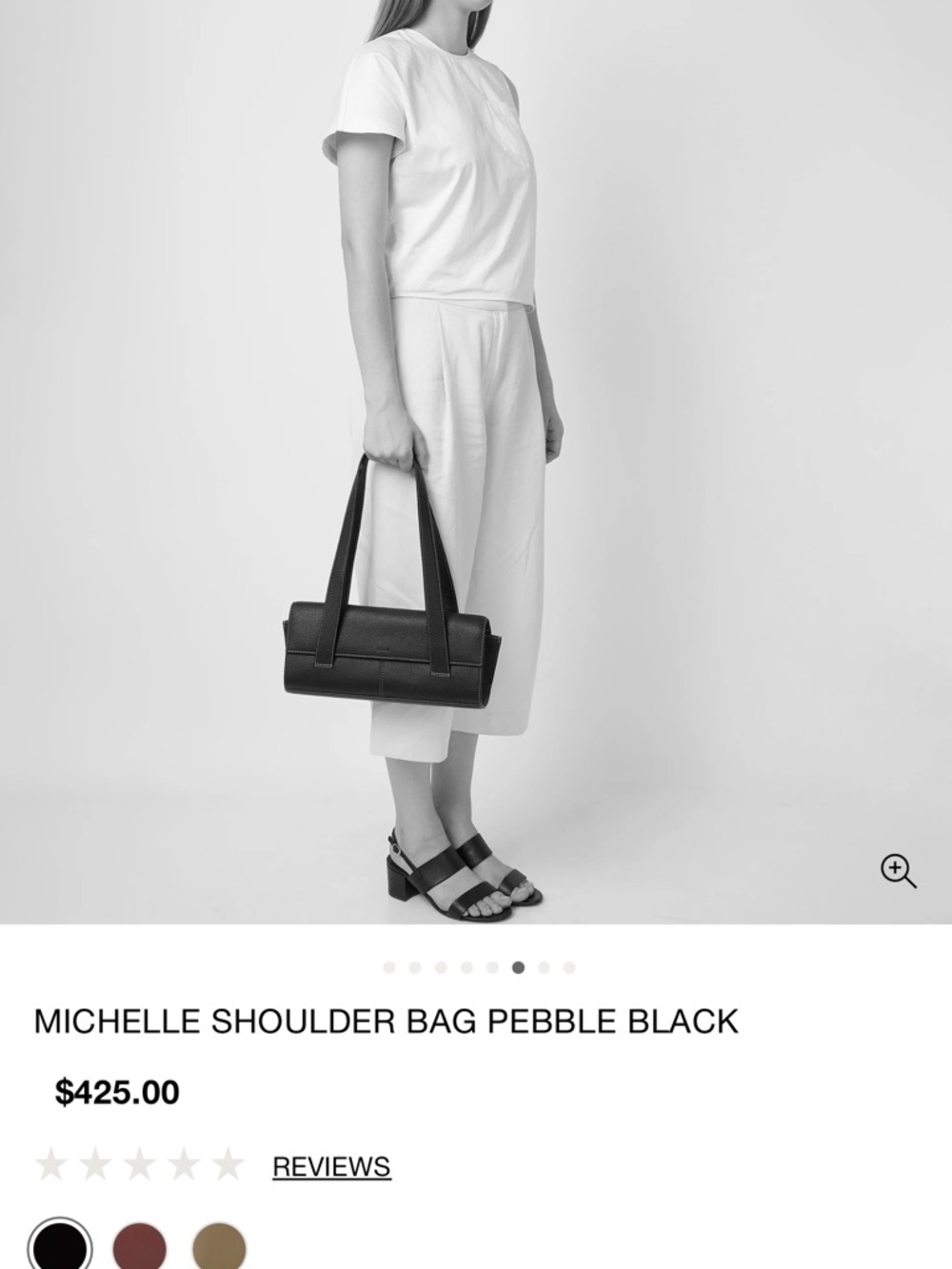 Behno NYC Black Women’s Shoulder Bag - Minimal Leather Design - Picture 9 of 10